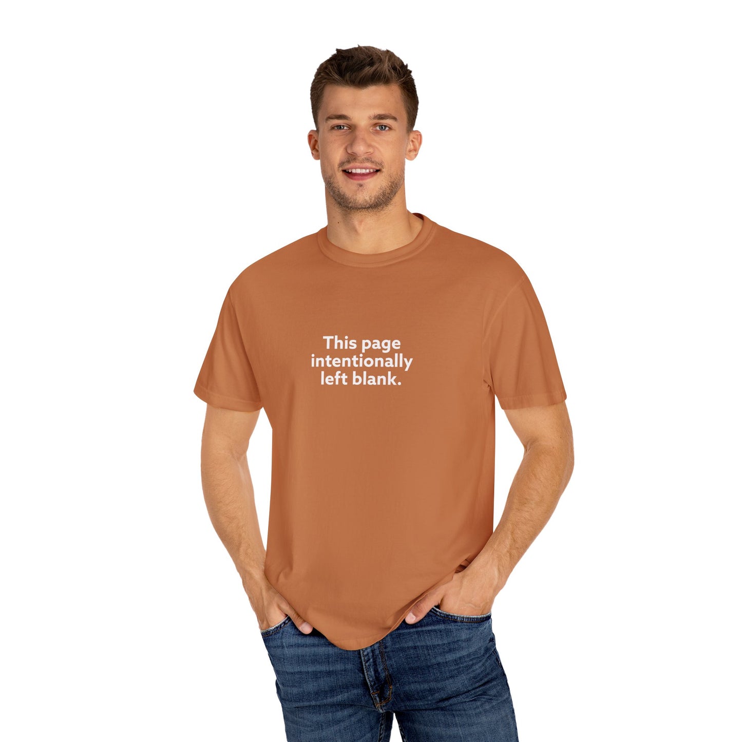 This Page Intentionally Left Blank Unisex Garment-Dyed T-shirt