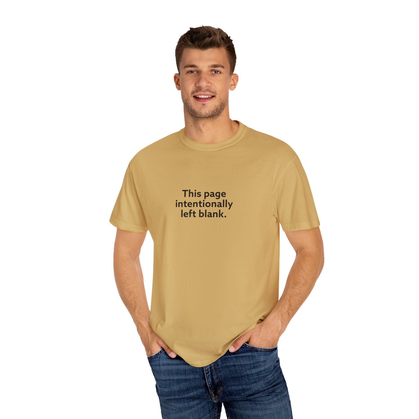 This Page Intentionally Left Blank Unisex Garment-Dyed T-shirt